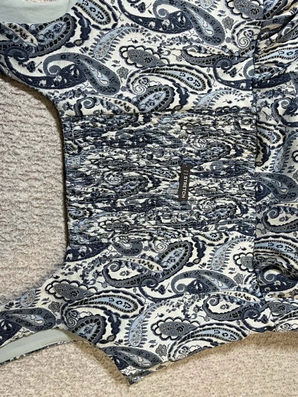 AQUA Paisley Square Neck Mini Dress Size Medium